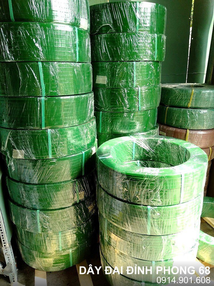 Dây Đai Nhựa PET Màu Xanh Lá 16mm (Cuộn 20kg)