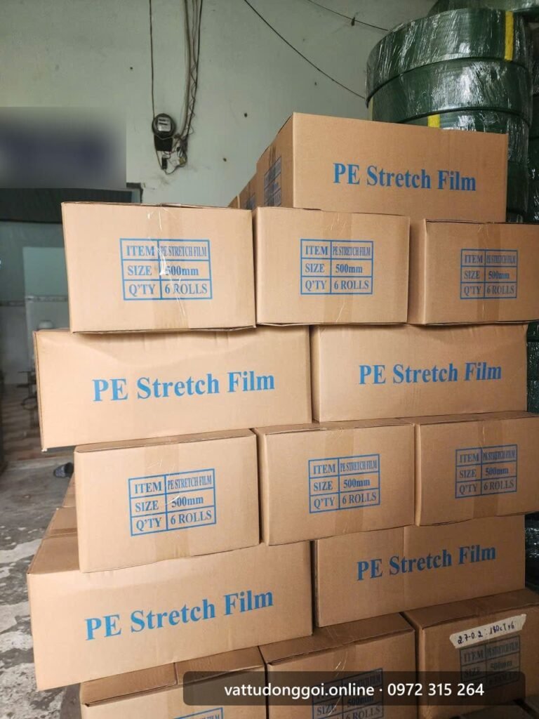 Thùng màng PE quấn pallet khổ 500mm - Đỉnh Phong 68